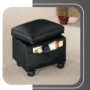 OAKRIDGE Flip Top Small Storage Ottoman, 13” L x 10” W x 12” H